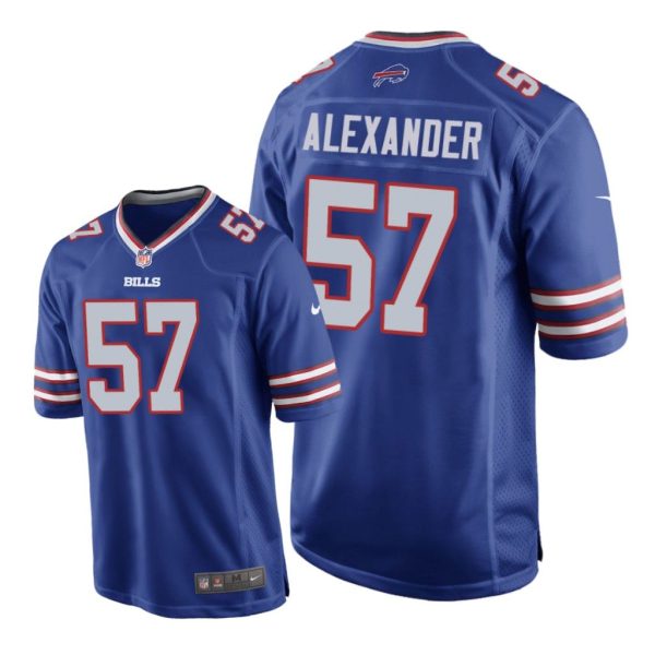 Buffalo Bills #57 Royal Men Lorenzo Alexander Game Jersey