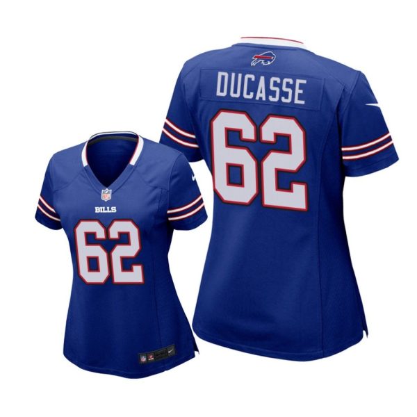 Buffalo Bills #62 Royal Vladimir Ducasse Game Jersey - Women