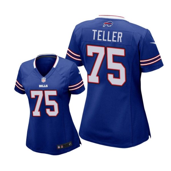 Buffalo Bills #75 Royal Wyatt Teller Game Jersey - Women