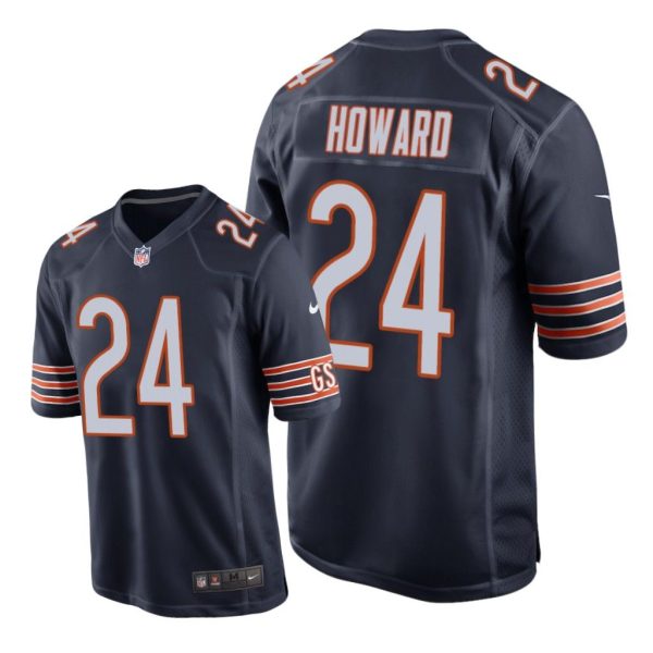 Chicago Bears #24 Navy Men Jordan Howard Game Jersey