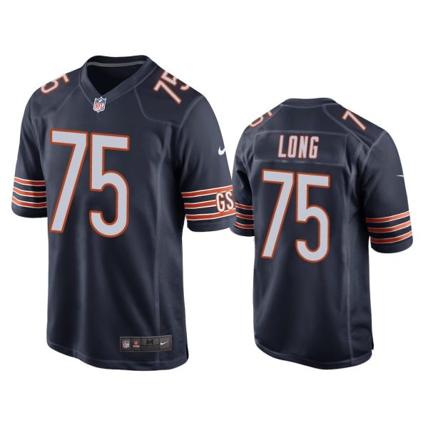 Chicago Bears #75 Navy Men Kyle Long Game Jersey