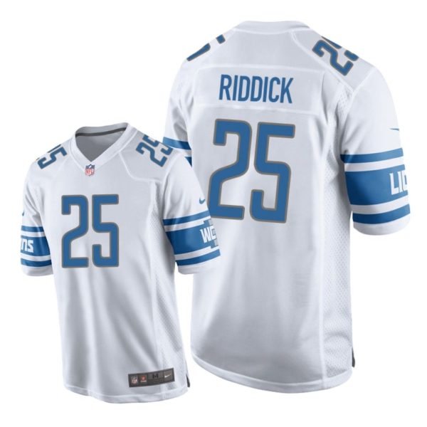 Detroit Lions #25 White Men Theo Riddick Game Jersey