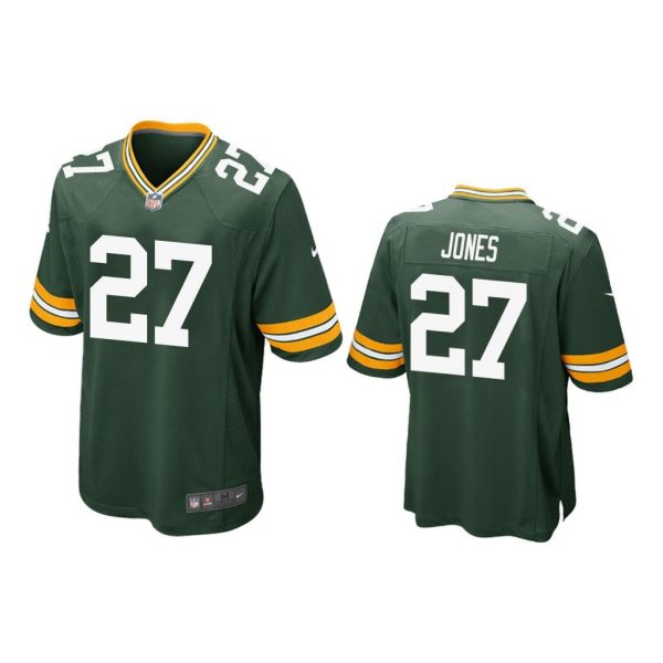 Green Bay Packers #27 Green Men Josh Jones Game Jersey