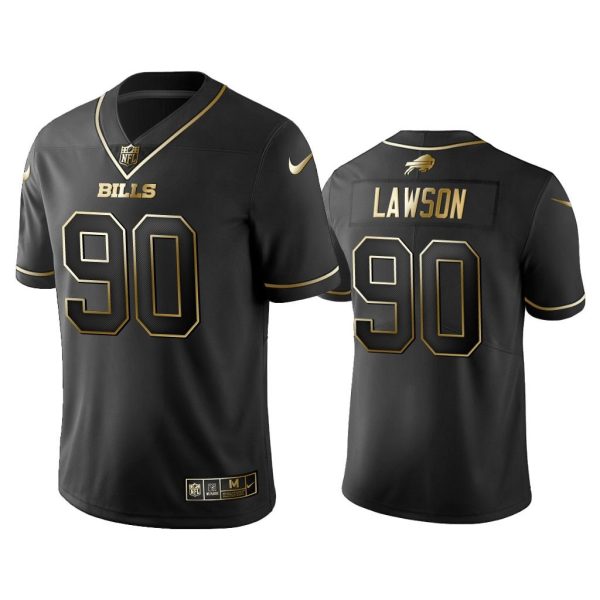 Men 2019 Golden Edition Vapor Untouchable Limited Buffalo Bills #90 Shaq Lawson Black Jersey