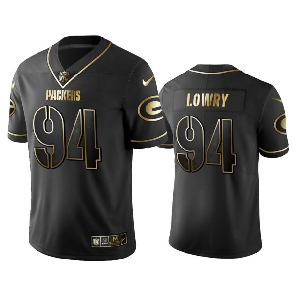 Men 2019 Golden Edition Vapor Untouchable Limited Green Bay Packers #94 Dean Lowry Black Jersey