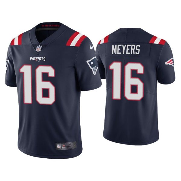 Men 2020 Jakobi Meyers New England Patriots Navy Vapor Limited Jersey