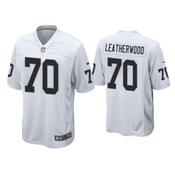 Men Alex Leatherwood Las Vegas Raiders White 2021 NFL Draft Game Jersey