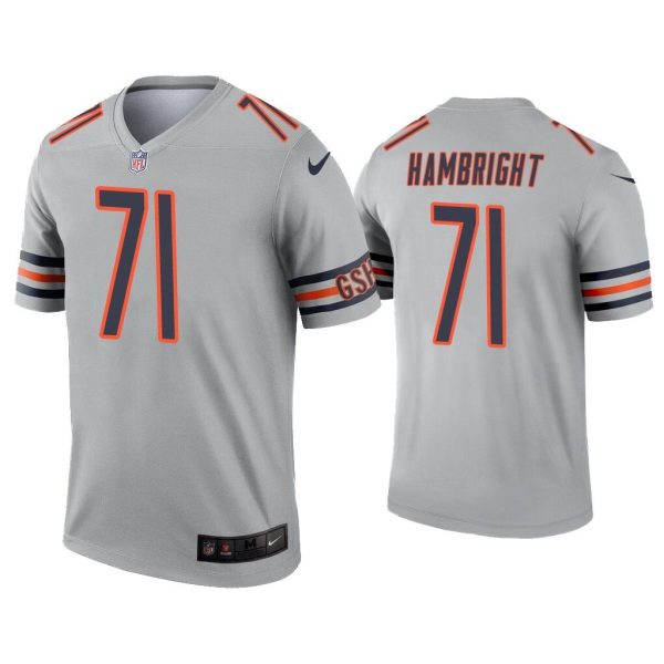 Men Arlington Hambright Chicago Bears Silver Inverted Legend Jersey