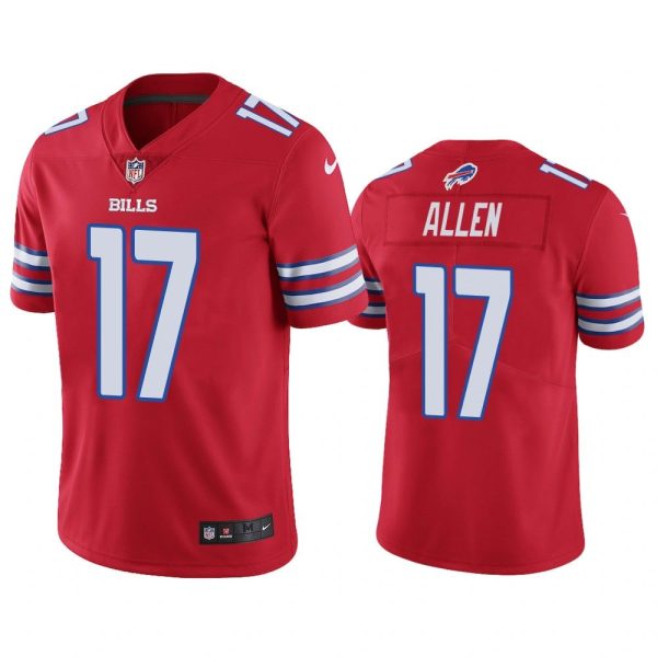 Men Buffalo Bills Josh Allen #17 Red Color Rush Limited Jersey
