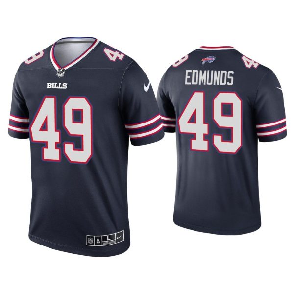 Men Buffalo Bills Tremaine Edmunds Navy Inverted Legend Jersey
