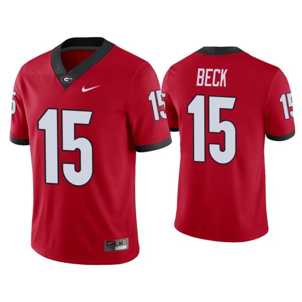 Men Carson Beck Georgia Bulldogs Red College Football Alumni Player Jersey