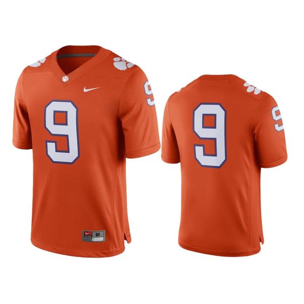 Men Clemson Tigers #9 Orange College Football 2018 Game Jersey