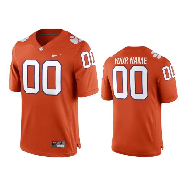 Men Clemson Tigers Orange College Football 2018 Game Custom Jersey