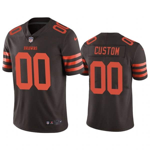Men Cleveland Browns Custom #00 Browns Color Rush Limited Jersey
