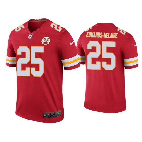 Men Color Rush Legend Clyde Edwards-Helaire Kansas City Chiefs Red Jersey
