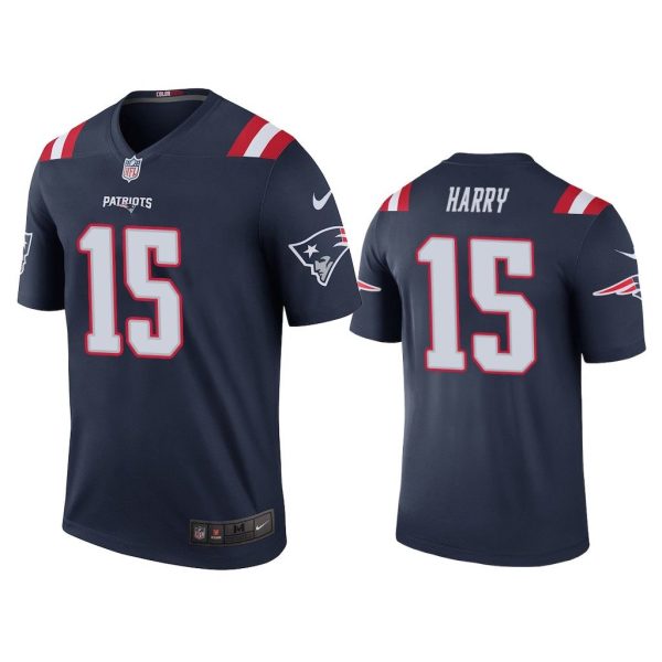 Men Color Rush Legend N'Keal Harry New England Patriots Navy Jersey