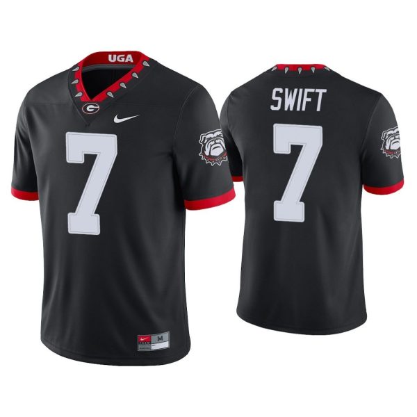 Men D'Andre Swift Georgia Bulldogs Black College Football Alternate Game Jersey