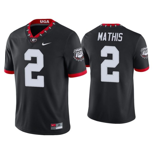 Men D'Wan Mathis Georgia Bulldogs Black College Football Alternate Game Jersey