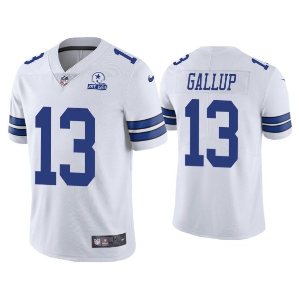 Men Dallas Cowboys 60th Anniversary Michael Gallup White Limited Jersey