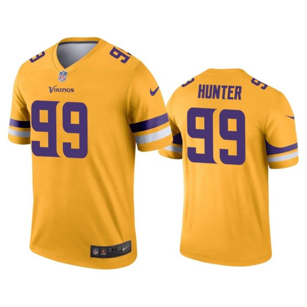Men Danielle Hunter Minnesota Vikings Gold Inverted Legend Jersey