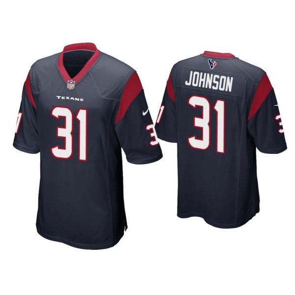 Men David Johnson Houston Texans Navy Game Jersey