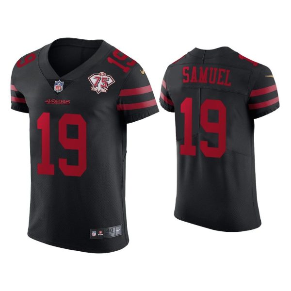Men Deebo Samuel San Francisco 49ers Black 75th Anniversary Jersey