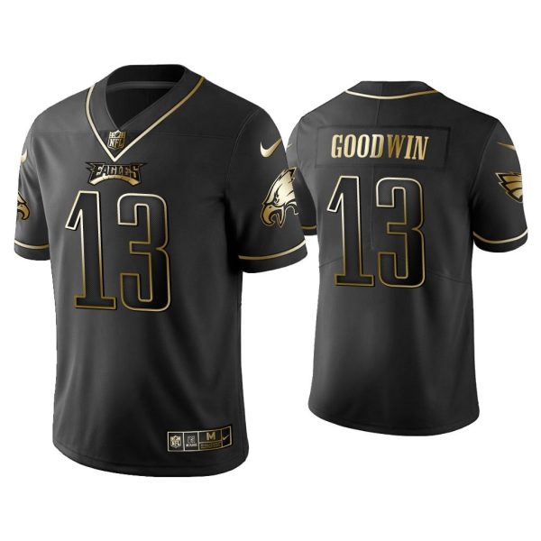 Men Golden Edition Vapor Limited Eagles Marquise Goodwin Black Jersey