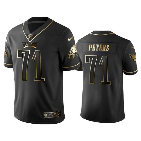Men Golden Edition Vapor Untouchable Limited Eagles #71 Jason Peters Black Jersey