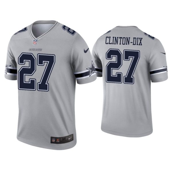 Men Ha Ha Clinton-Dix Dallas Cowboys Gray Inverted Legend Jersey