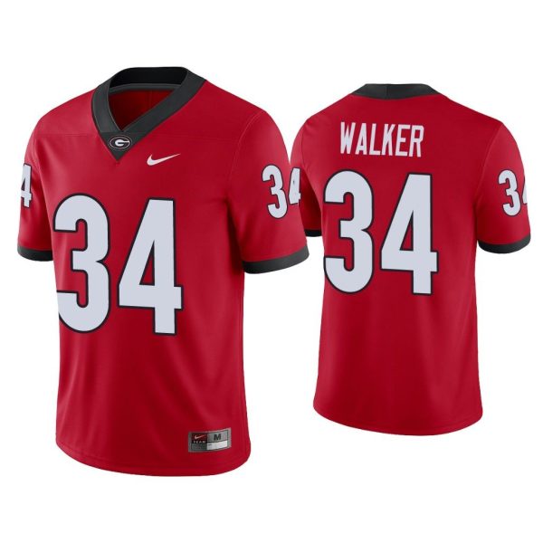 Men Herchel Walker Georgia Bulldogs Red College Football Alumni Player Jersey