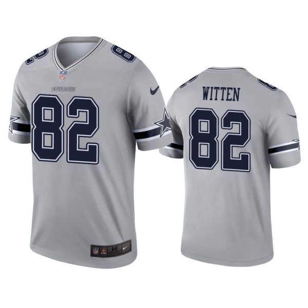Men Jason Witten Dallas Cowboys Gray Inverted Legend Jersey