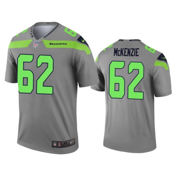 Men Kahlil McKenzie Seattle Seahawks Gray Inverted Legend Jersey