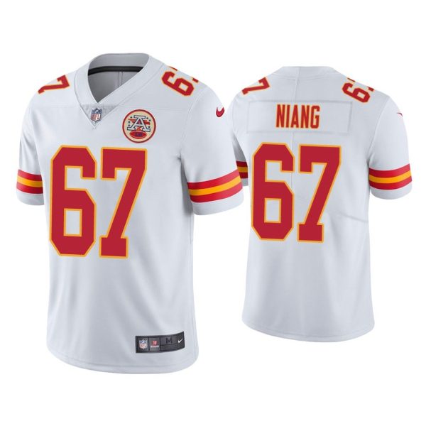 Men Kansas City Chiefs Lucas Niang Vapor Limited White Jersey