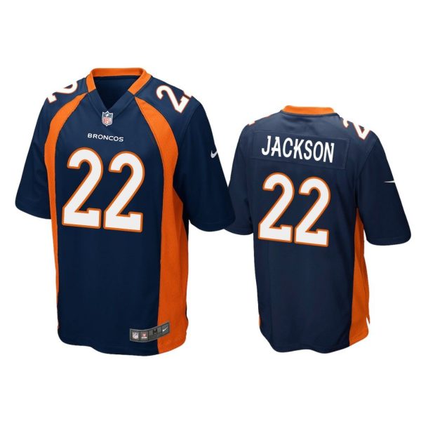 Men Kareem Jackson #22 Denver Broncos Navy Game Jersey