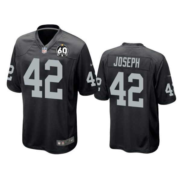 Men Karl Joseph Oakland Raiders Black 60th Season Game Jersey
