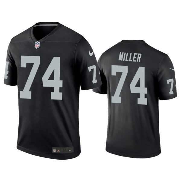 Men Kolton Miller #74 Oakland Raiders Black Legend Jersey