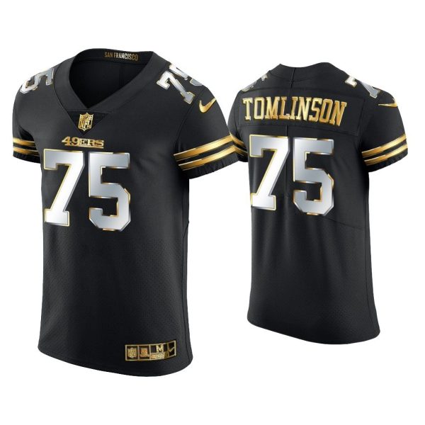Men Laken Tomlinson San Francisco 49ers Black Golden Edition Elite Jersey