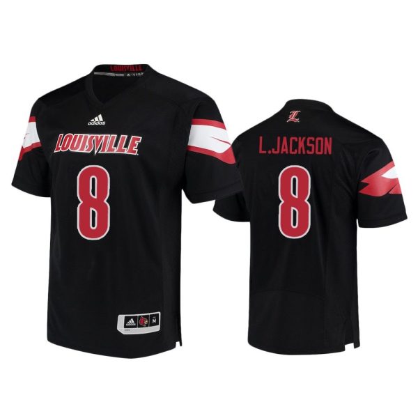 Men Lamar Jackson #8 Louisville Cardinals Black College Football Jersey
