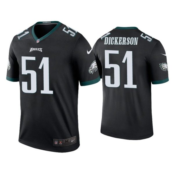 Men Landon Dickerson Philadelphia Eagles Black Legend Jersey