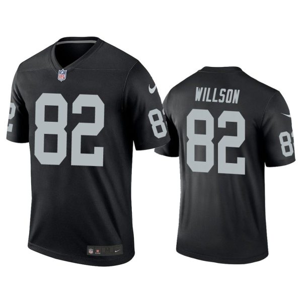 Men Luke Willson #82 Oakland Raiders Black Legend Jersey