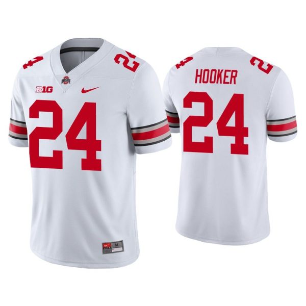 Men Malik Hooker #24 Ohio State Buckeyes White College Football Playoff Game Jersey