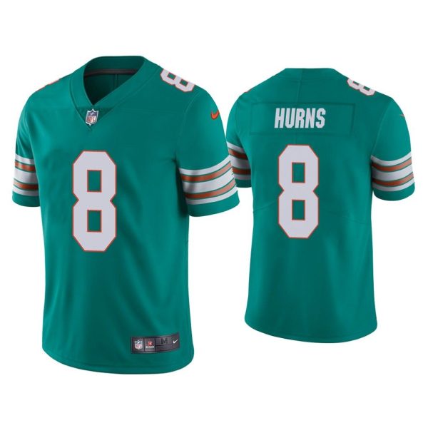 Men Miami Dolphins Allen Hurns Vapor Limited Aqua Jersey