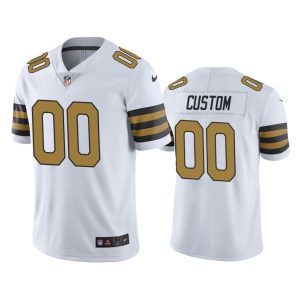 Men New Orleans Saints Custom #00 White Color Rush Limited Jersey