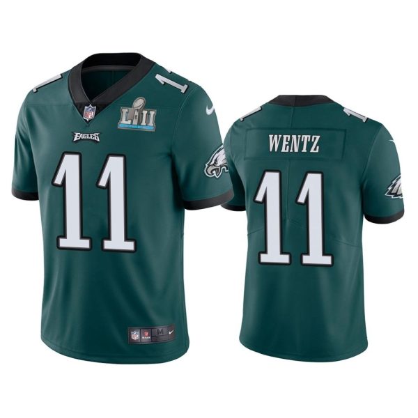 Men Philadelphia Eagles Carson Wentz #11 Green Color Rush Limited Jersey