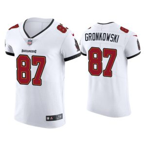 Men Rob Gronkowski Tampa Bay Buccaneers White Vapor Elite Jersey