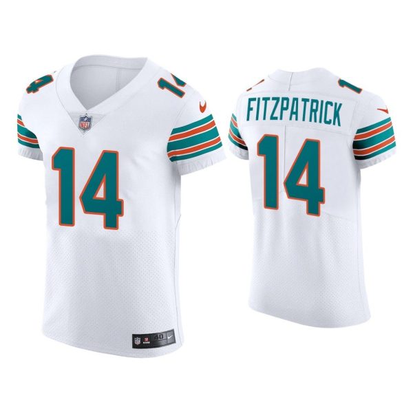 Men Ryan Fitzpatrick Miami Dolphins White Vapor Elite Jersey