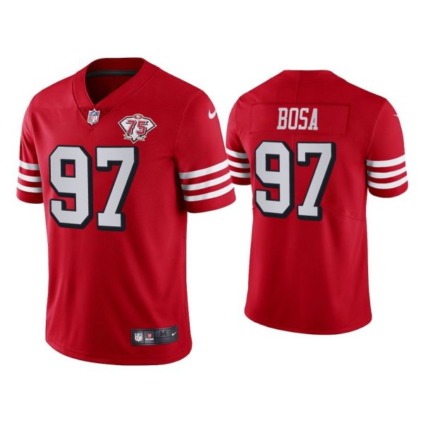Men San Francisco 49ers Nick Bosa Vapor Limited Scarlet Jersey