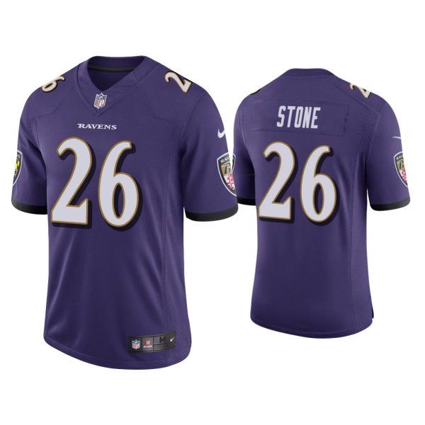 Men Vapor Limited Geno Stone Baltimore Ravens Purple Jersey