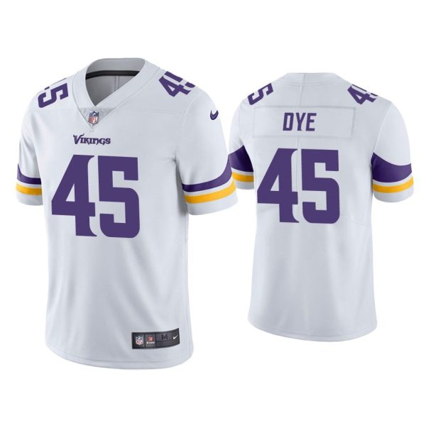 Men Vapor Limited Troy Dye Vikings White Jersey