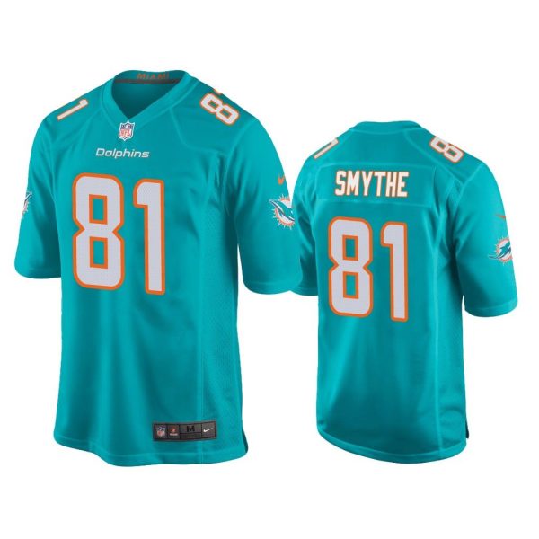 Miami Dolphins #81 Aqua Men Durham Smythe Game Jersey